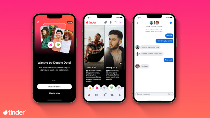 You can now set up double dates with friends on Tinder 